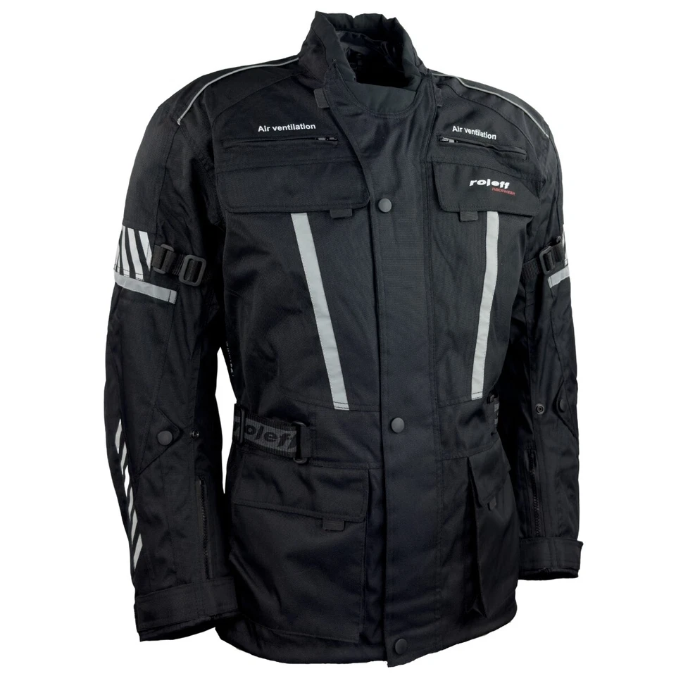 Blouson de moto en textile pour hommes avec protecteurs et imperméable - Photo 3/4