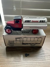 ERTL 1931 Hawkeye Coastal Tanker Truck Coin Bank W/ Key - NEW