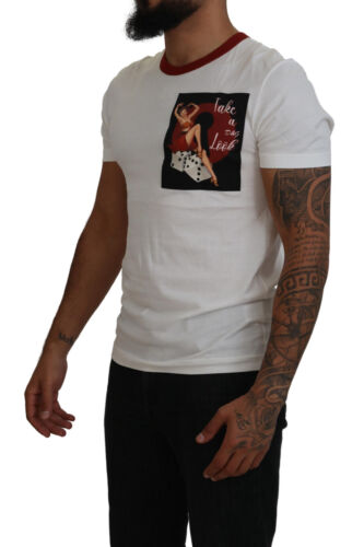 Camiseta DOLCE & GABBANA Algodón Blanco Logo Estampado Cuello Redondo IT44/US34/XS 450usd - Imagen 2 de 10