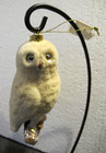 Snowy Owl Rustic Great White Barn Barred Woodland Winter Hedwig Glass Ornament — photo 7