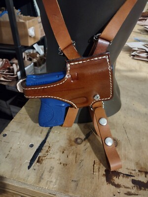 Shoulder holster for Smith & Wesson M&P  9mm Shield Plus w optic.