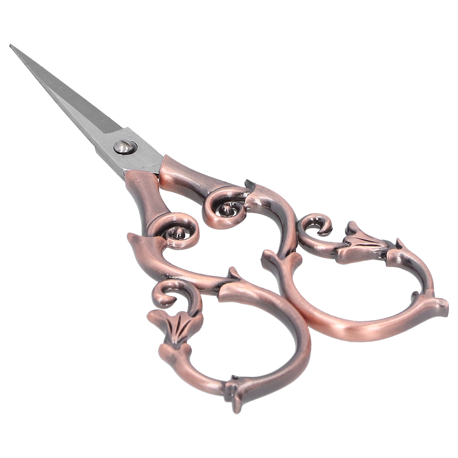 Vintage Antique Red Embroidery Scissors for DIY Crafting-image