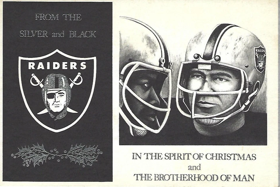 George Blanda Signed 1970 Official Raiders Team Christmas Card PSA/DNA LOA Auto - Image 4 of 4