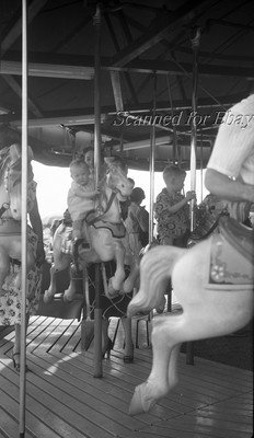 1960s? Merry Go Round Carousel Amusement Park ORIGINAL PHOTO