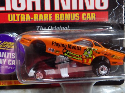 WHITE LIGHTNING MANTIS FUNNY CAR   1997 JOHNNY LIGHTNING DRAGSTERS U.S.A.   1:64