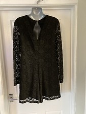 Maternity Playsuit Black Lace Size 12 