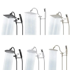 All Metal Shower Head,High Pressure Rainfall Shower Head, Handheld Shower Wand