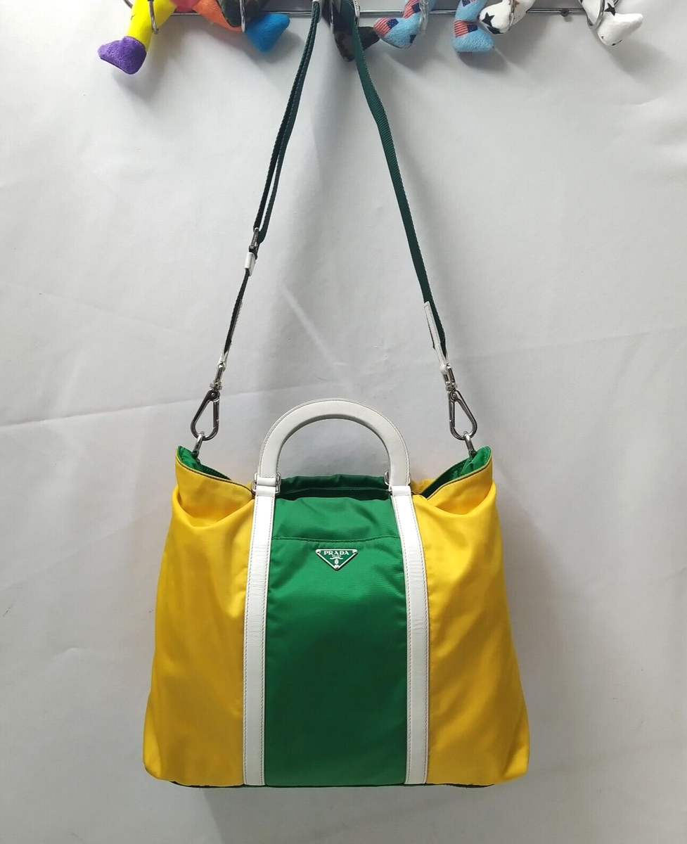 PRADA ナイロン ミニ ハンドバッグ イエローグリーン s-l1200.png