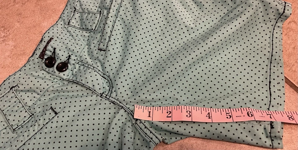 Pantalones Cortos BeBop Mujer Junior Talla 3 Verde Menta Negro Lunares Informales Playa Foto 3 de 4