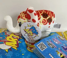 POP ART SOFT ELEPHANT Aldente Spaghetti  5” - 6”BEAN BAG PLUSH