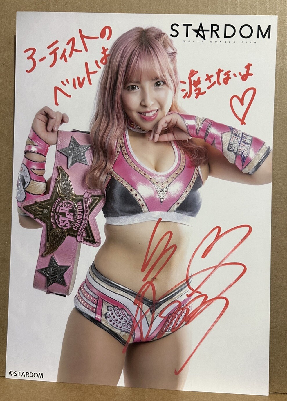 Mina Shirakawa Autograph Signed Artist Of Stardom Inscription Photo AEW NJPW ❤️