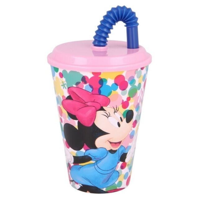 Nobrand – Bicchiere Con Cannuccia 430ml Minnie