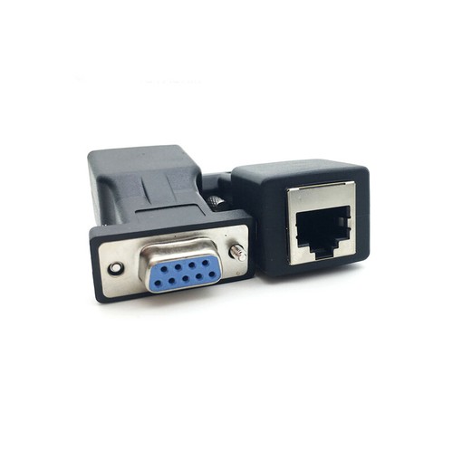 DB9 RS232 Male Female to RJ45 Adapter Port LAN Ethernet Converter Jack Plug - Picture 3 of 3