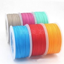 65m Nylon Cord Thread Chinese Knot Macrame Beading DIY Bracelet Braided 0.8mm
