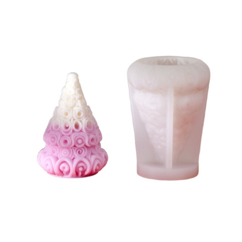 DIY Candle Mould 3D Soap Mold Gift Christmas Tree Candle Mold Candle