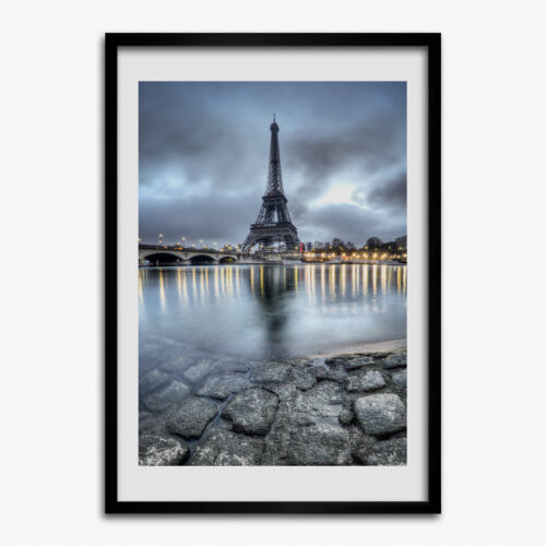 Tulup Picture MDF Framed Wall Decor 50x70cm Image Room Paris Tour Eiffel - Picture 1 of 4