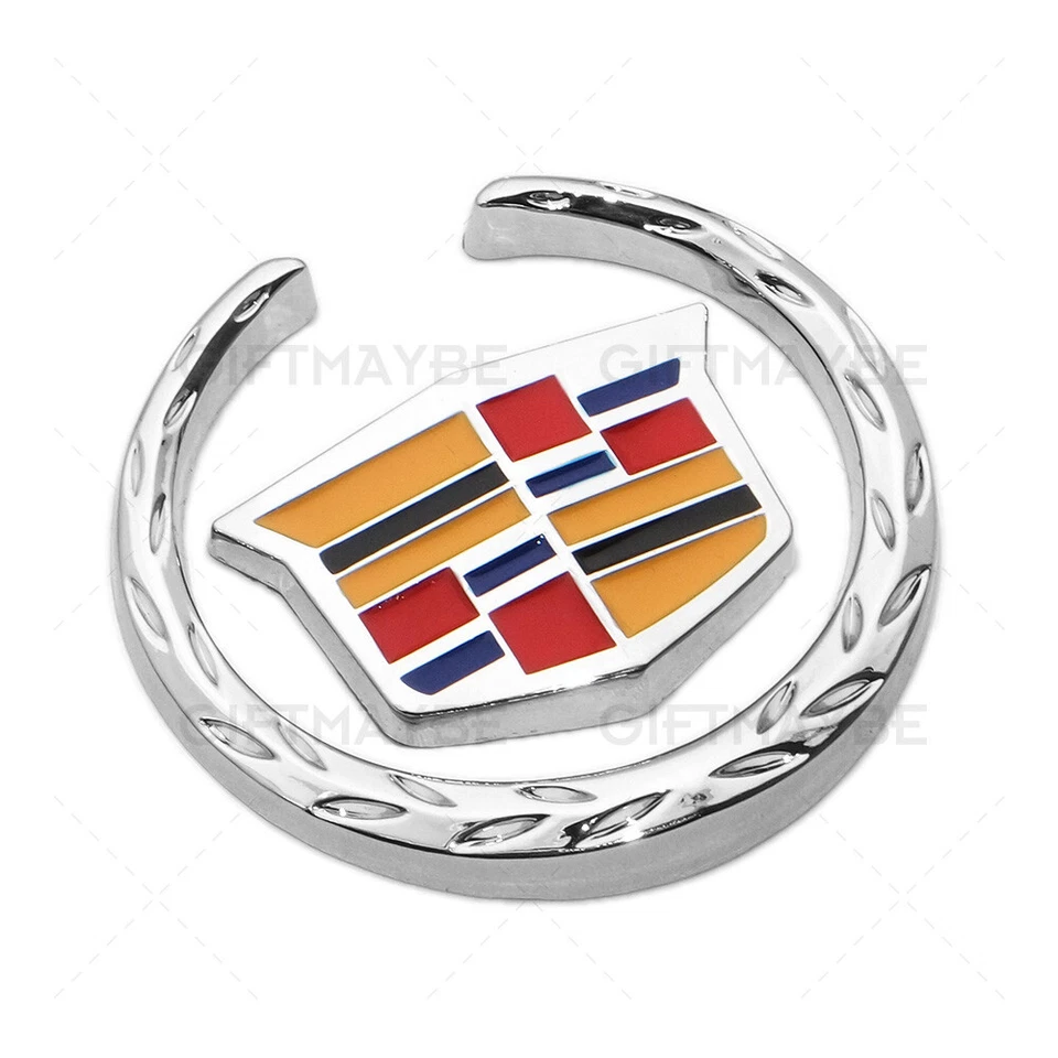 2pcs For Cadillac Fender Marker Door Logo Badge Emblem Car Decoration Sport V Foto 3 de 4