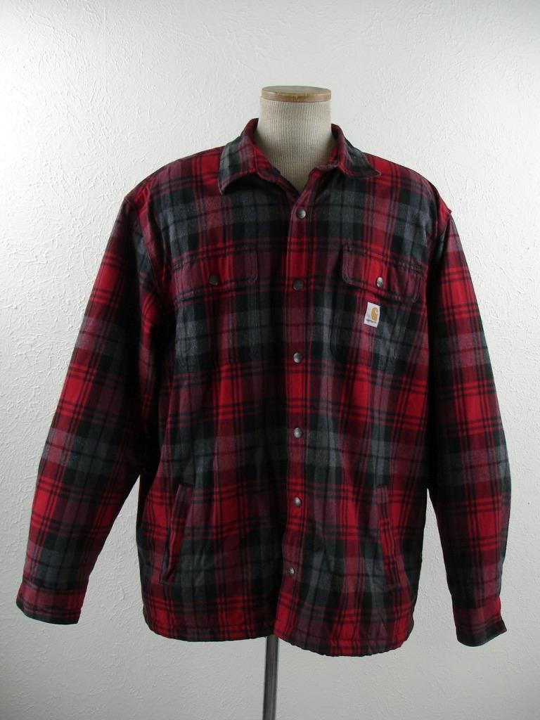 Men's XL Carhartt Hubbard Sherpa-Lined Shirt Jacket Shacket Men's XL Carhartt Hubbard Sherpa-Lined Shirt Jacket Shacket