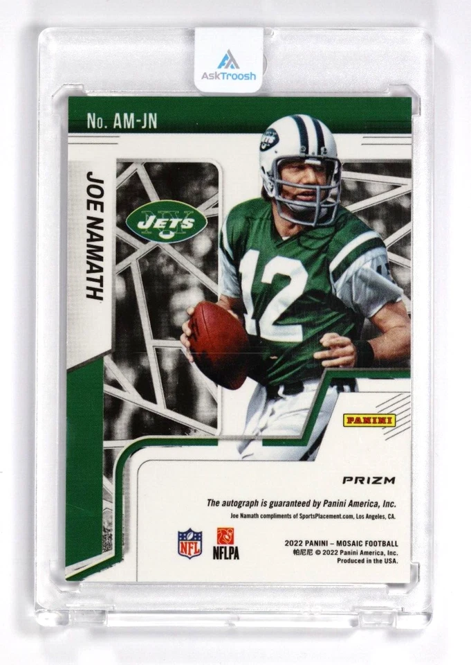 2022 Panini Mosaic Prizm #AM-JN Joe Namath Auto - Image 2 of 2