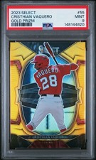 2023 PANINI SELECT GOLD PRIZM #55 CRISTHIAN VAQUERO 8/10 PSA 9