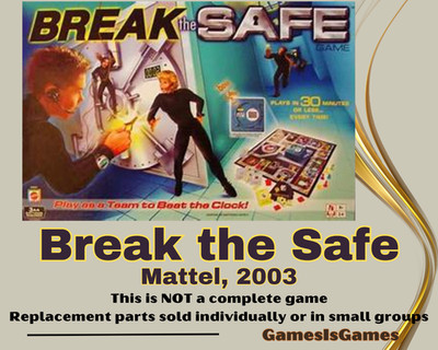 Board Game Parts: BREAK THE SAFE, Mattel, 2003 replacement pieces