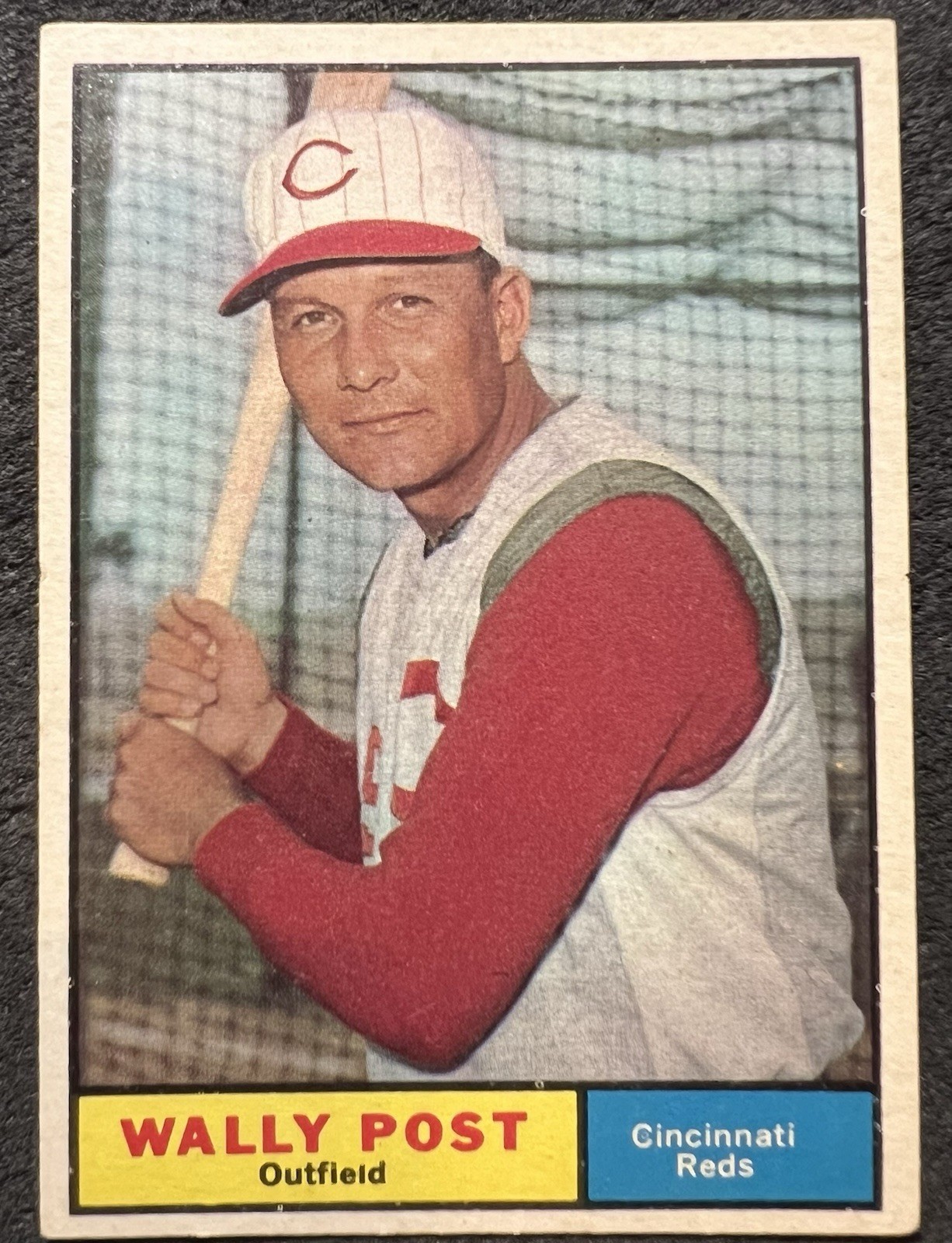 1961 TOPPS WALLY POST (CINCINNATI REDS) #378 EX/NM