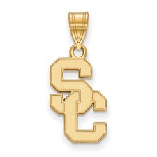 14k Gold LogoArt University of Southern California S-C Medium Pendant
