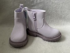 Cat Jack Boots Toddler Girls Sz 6 Flora Purple Zipper Shoes Chelsea Flaw