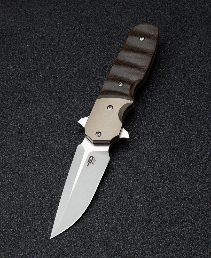 Bestech Knives Freefall Linerlock Orange Folding Pocket Knife - BT2007C