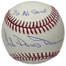 Chili Davis Signed ROMLB Baseball w/ Dawg + 2 Insc Beckett Witness BAS COA