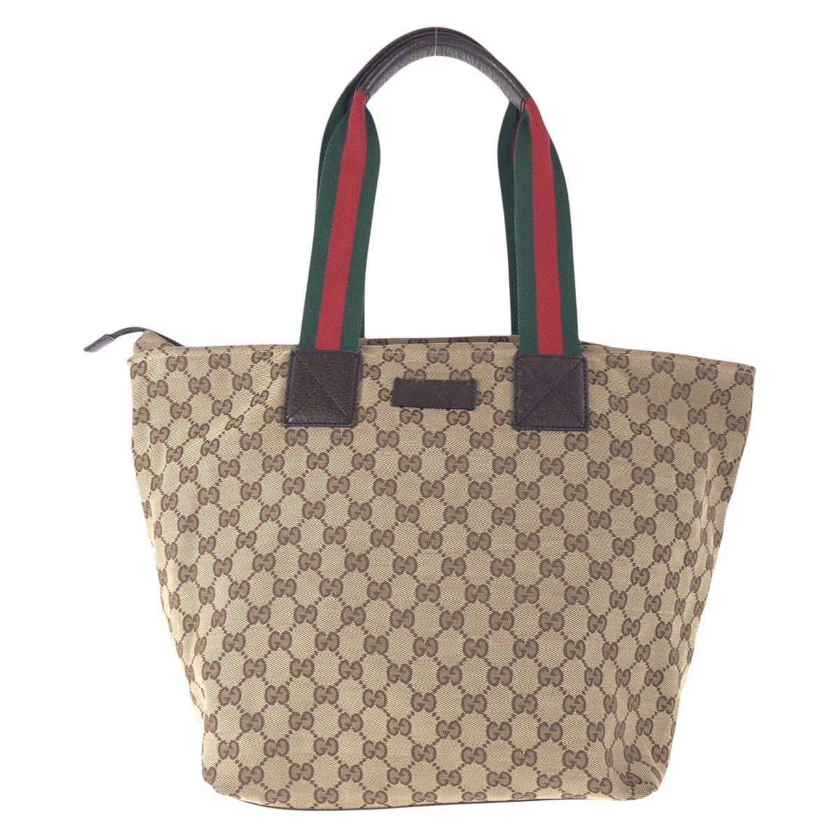 Gucci Gg Canvas Leather Tote Shoulder Bag Women Brown One Size 569925