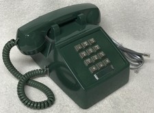 Téléphone de bureau vintage SCITEC modèle 2500 série VERT push tactile tonalité adj vol HSet