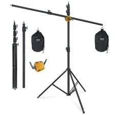 Light Photography Tripod Stand with Sandbag C Stand with Boom Arm Max Height ...