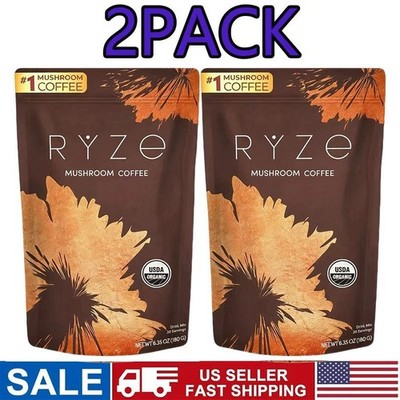 Organic Mushroom Coffee - Coffee for Better Energy - 30 Servings (Pack of 2) US
