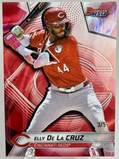 2025 Bowman Best Elly de La Cruz #37 Red Lava 3/5 Cincinnati Reds