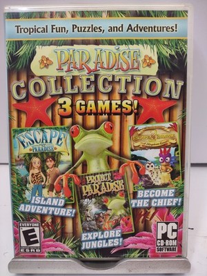 Paradise Collection 3 Games PC CD-ROM Adventure Puzzle Simulation Hidden Object