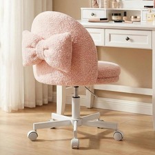 Velvet Tall Office Chair with Wheels Vanity Chairs with Back, Versatile Heigh...