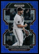 2022 Panini Prizm Draft Picks #PDP197 Preston Johnson Blue Mojo