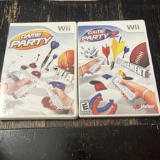 Nintendo Wii Game Party 1 & 2 Bundle CIB w/Manuals WB Games