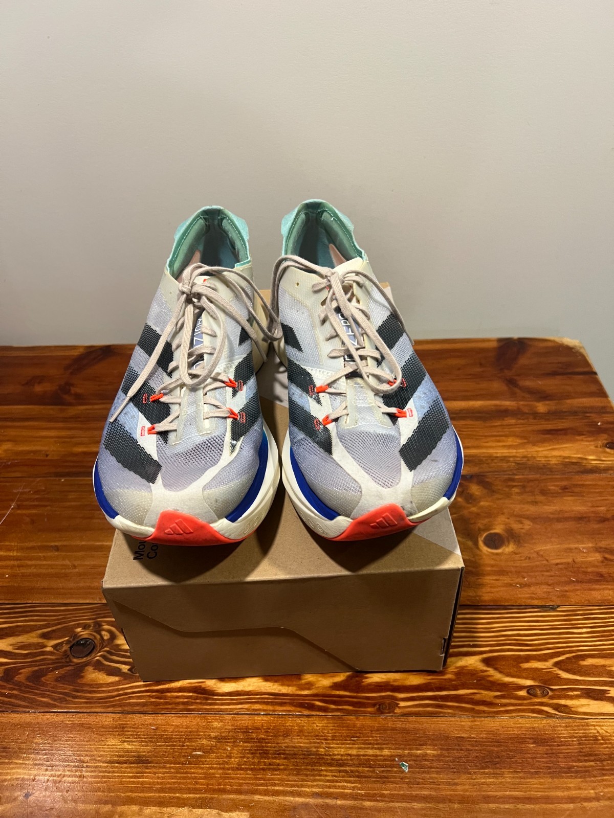 US Mens Size 10 - Adidas Adizero Adios Pro 3 Aurora Ink Flash Aqua thumbnail 2