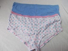 vtg lot 2 panties lingerie smooth cotton hipster bikini Joe Boxer 10 pink print