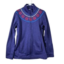 Helly Hansen Graphic Fleece Jacket Fair Isle Full Zip Nordic Sz XL Gorpcore, Coz