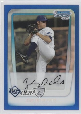 2011 Bowman Chrome Prospects Blue Refractor 51/150 Zach Quate #BCP143 0l2