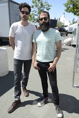 Ryan Merchant and Sebu Simonian of Capital Cities pose at Live 10 - Old Photo 3