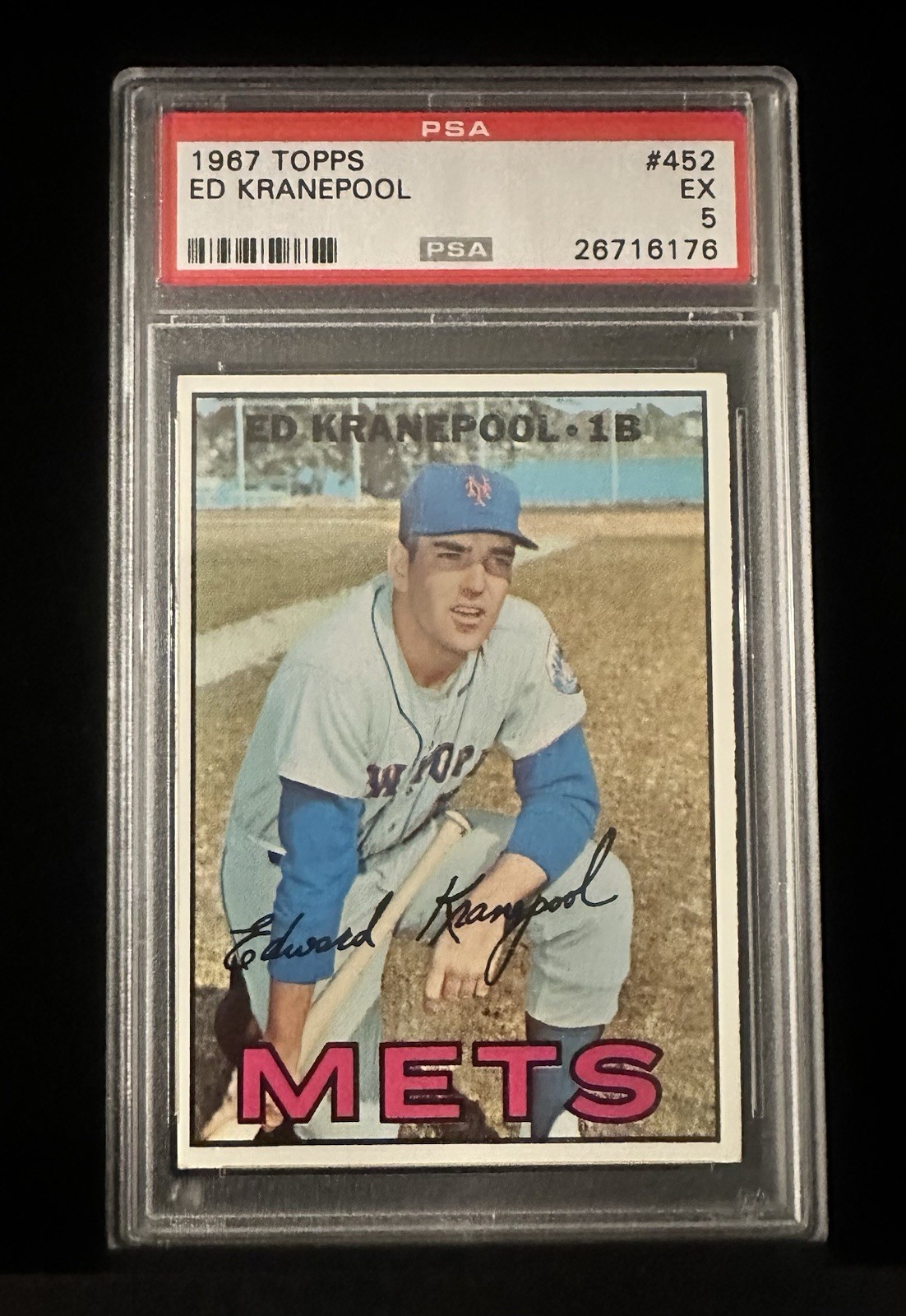 1967 Topps #452 Ed Kranepool PSA 5 New York Mets