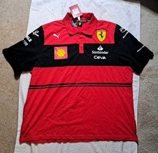 Puma Formula 1 Polo Mens XL Red Scuderia Ferrari Team Polo Shirt F1 2022