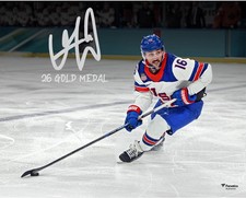 Vincent Trocheck USA Signed 16x20 2026 Olympic Gold Medal Winner Photo w/Insc