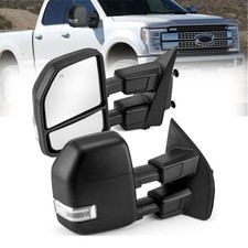 2x Power Heated Mirror For 2017-2022 Ford F-250 F-350 Super Duty Textured Towing