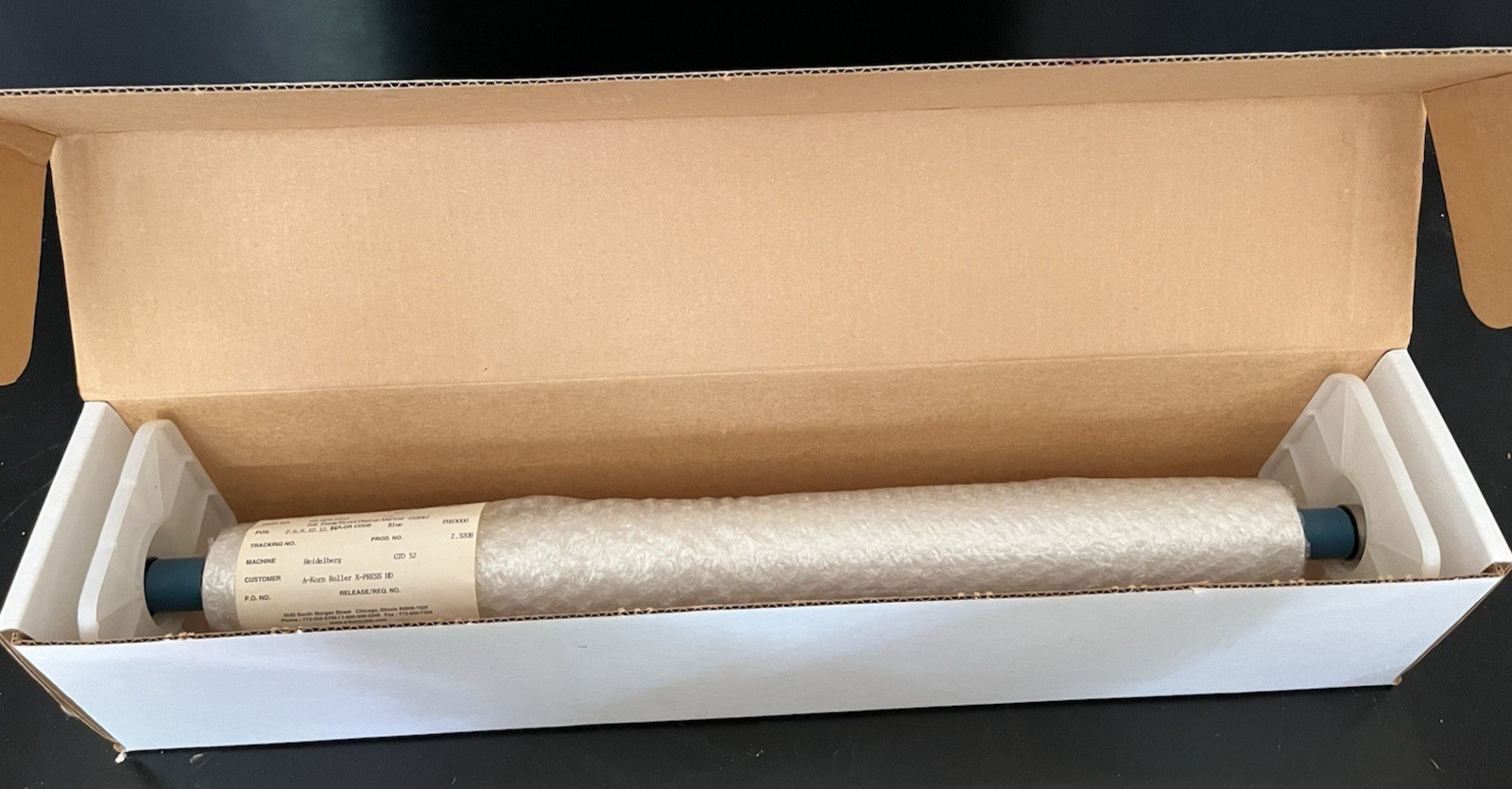 Blue Ink Rubber Roller For Heidelberg GTO52 69.009.031F 45mm **NEW** WE SHIP