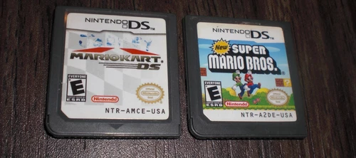 Mario Kart DS + New Super Mario Bros Brothers Nintendo DS 3DS AUTHENTIC GENUINE
